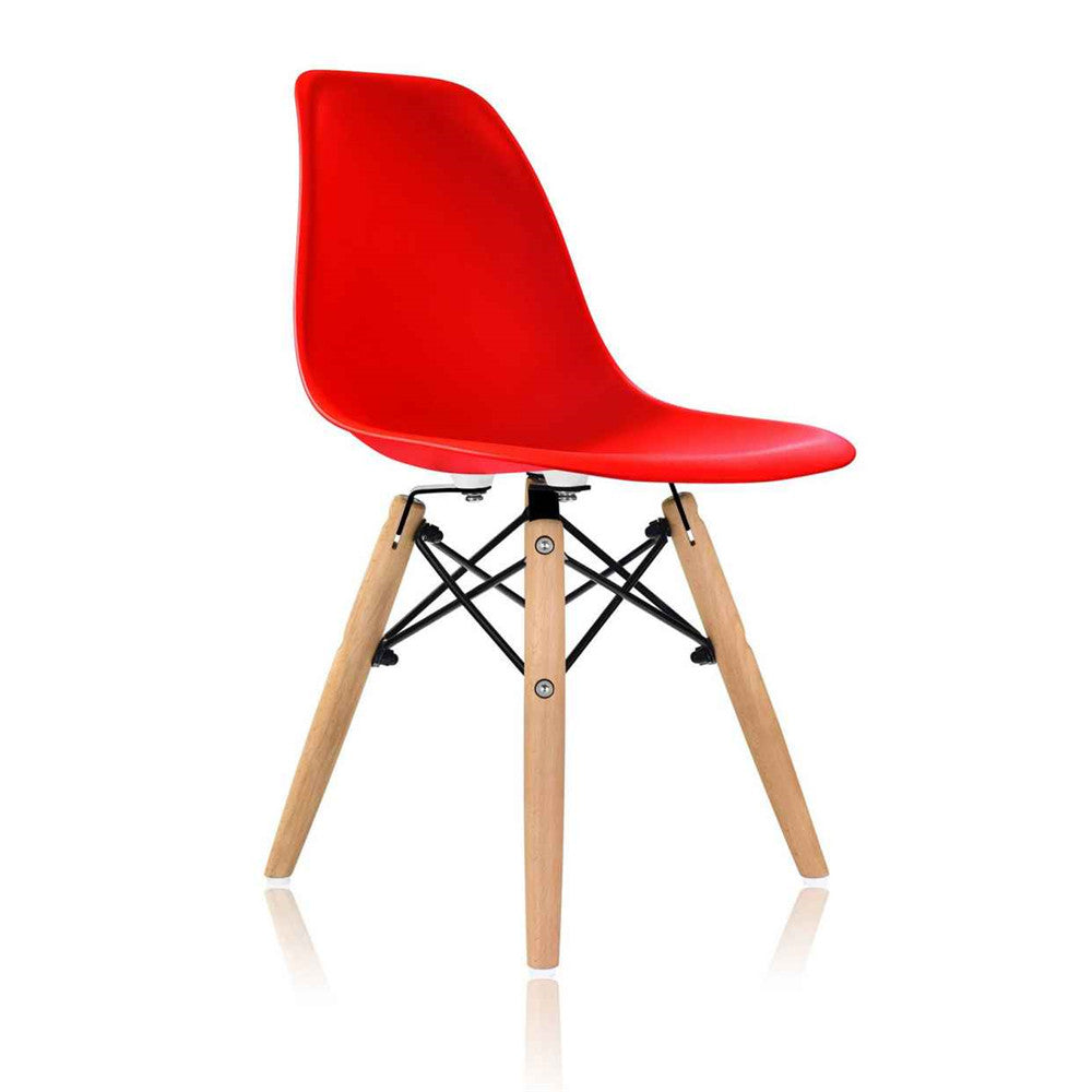 Children's chair Eames Style DSW - Red color -Set of 2