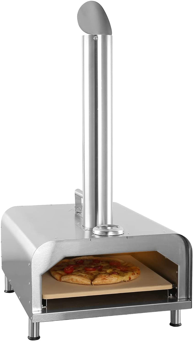 GYBER Fremont Wood Fired Pizza Oven (Outdoor), Fueled by Natural or Flavored Wood Pellet | Fast, Efficient Heating Element | Stainless Steel