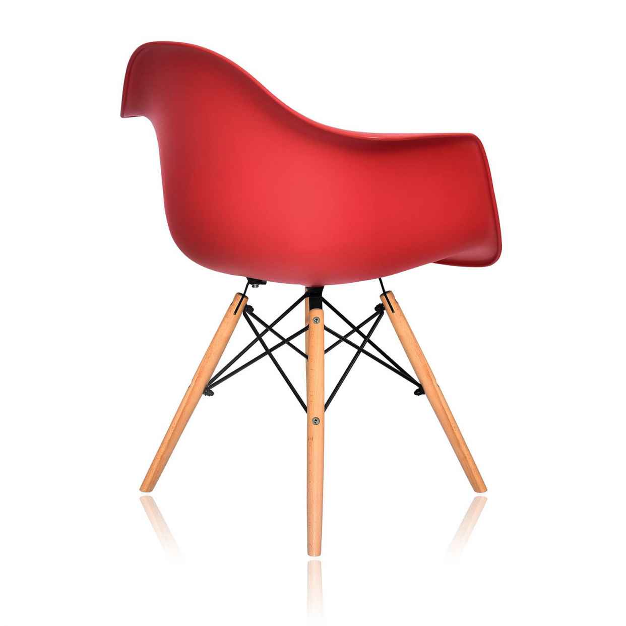 verkenner voetstappen Gymnast DINING CHAIR EAMES DAW - RED COLOR - SET OF 2 – RACY'S Patio & Interiors
