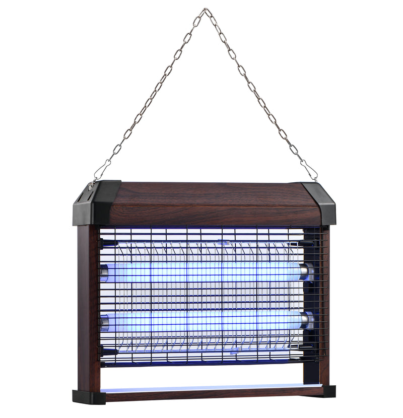 SUREZAP, 20W Indoor Electric Bug and Fly Zapper, Wooden Finish, MA001