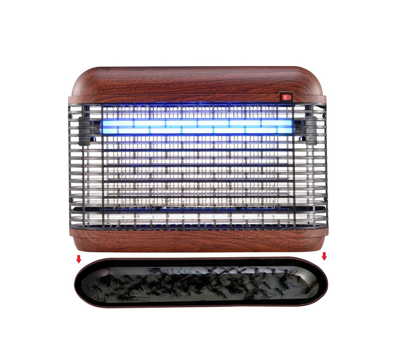 SUREZAP, 20W Indoor Electric Bug and Fly Zapper, Wooden Finish, MA011