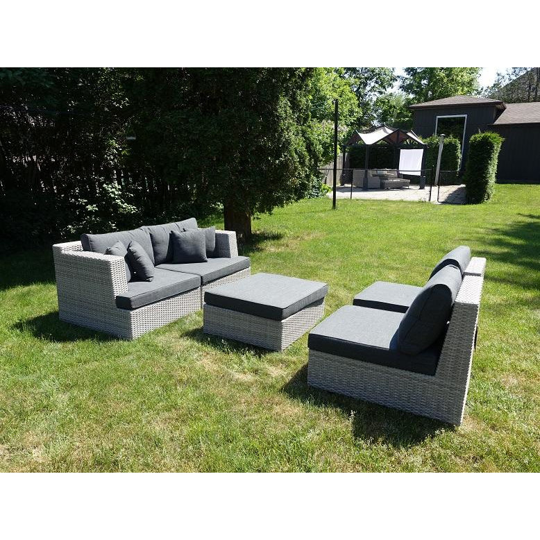 NHS2022 Offer - KIMCO® 5pc-Set York Module Sofa Patio Furniture Set